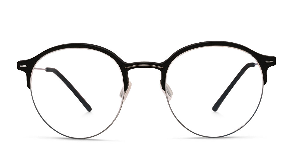 مونوجرام نظارة طبية بإطار نصف إطار دائري للجنسين
