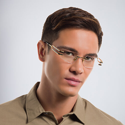 BALMAIN Fixe Unisex Rimless Rectangle Eyeglasses