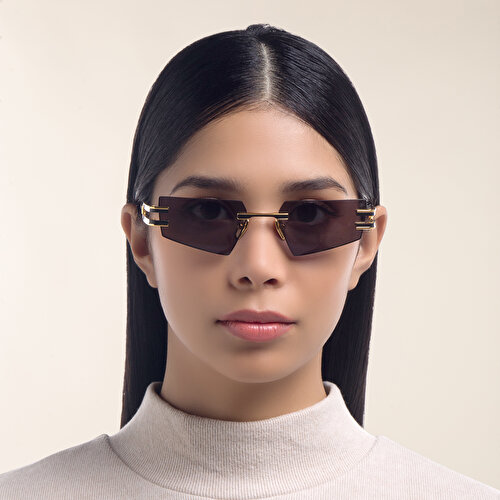 BALMAIN Fixe Unisex Rimless Rectangle Sunglasses