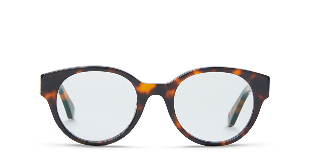 أوف وايت نظارة طبية بإطار دائري للجنسين