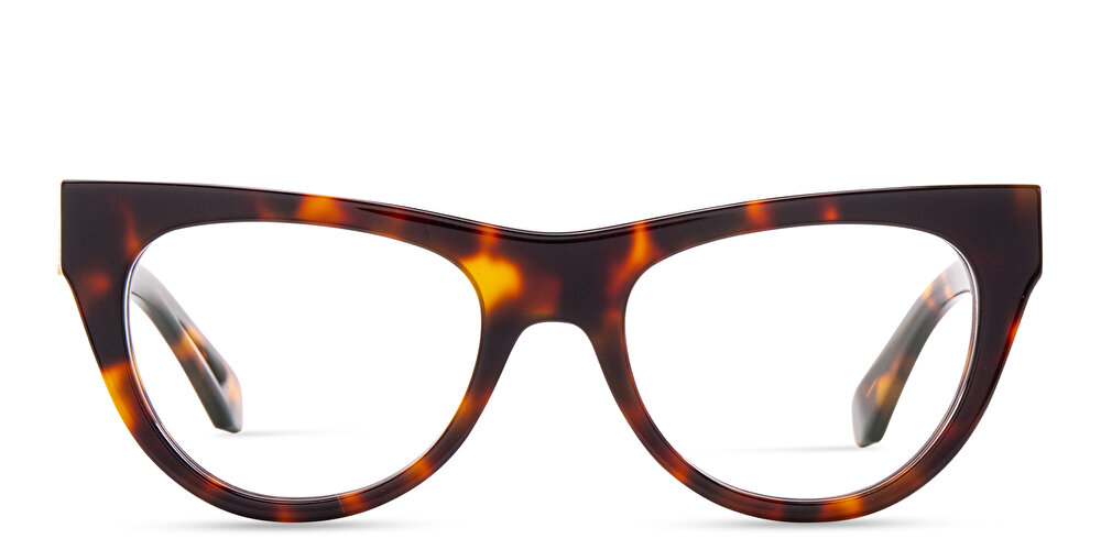 أوف وايت نظارة طبية بإطار مربع للجنسين