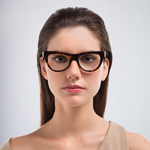 أوف وايت نظارة طبية بإطار مربع للجنسين