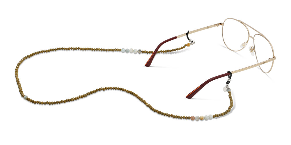 ذا ريتشي ديستريكت سلسلة نظارات مصنوعة من الكريستال وحجر الامازونيت