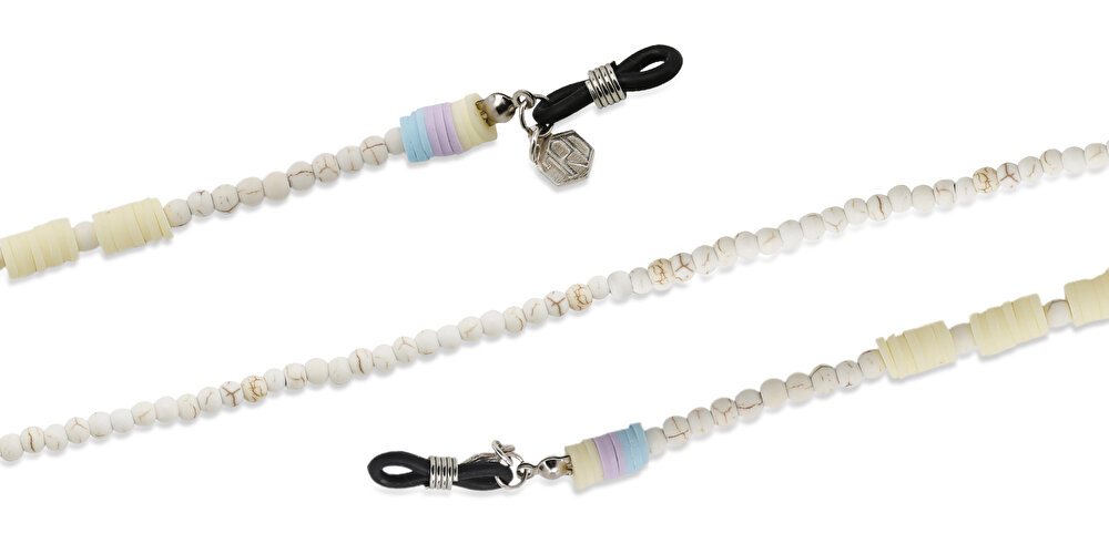 The RICCI DISTRICT Howlite & Polymer Beads Glasses Chain