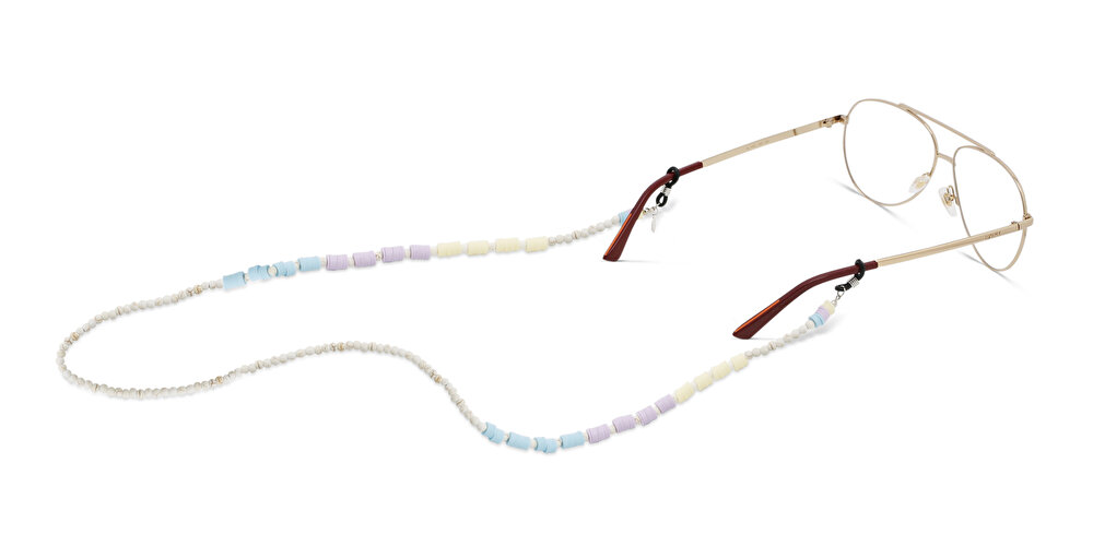 The RICCI DISTRICT Howlite & Polymer Beads Glasses Chain