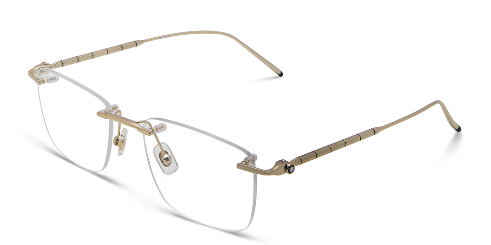 مونت بلانك نظارة طبية بإطار مستطيل واسع بدون إطار