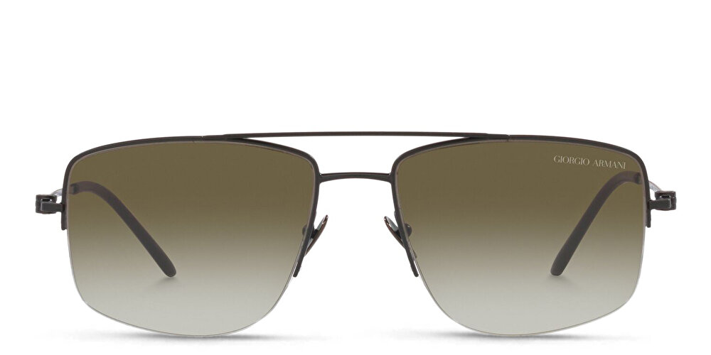 GIORGIO ARMANI Half Rim Rectangle Sunglasses