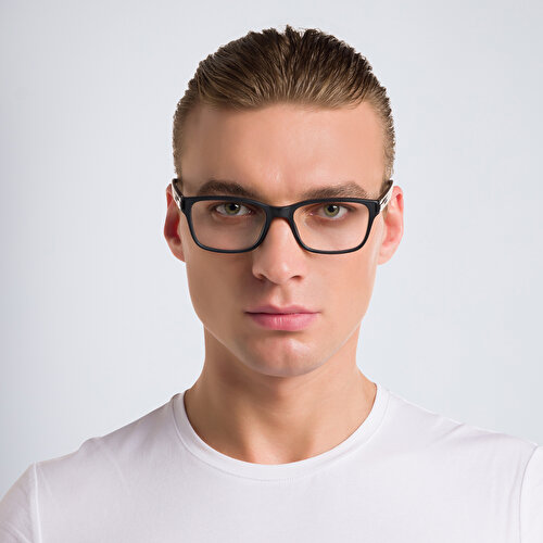 بولغري نظارة طبية بإطار مستطيل واسع