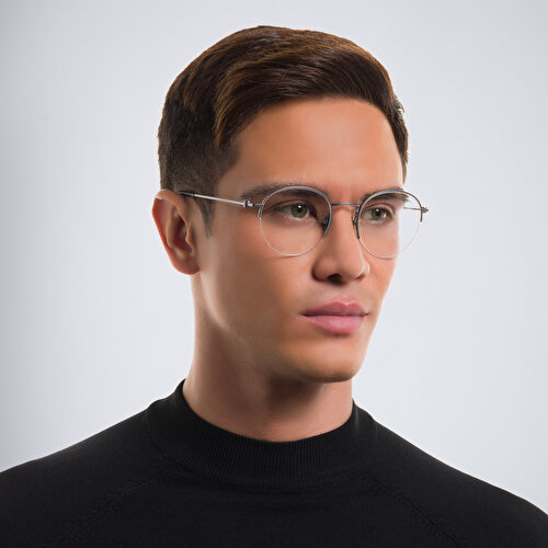 GIORGIO ARMANI Half Rim Round Eyeglasses