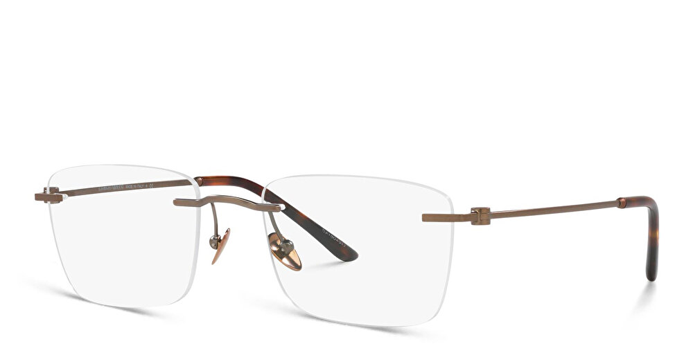 جورجو أرماني نظارة طبية مستطيلة واسعة بدون إطار