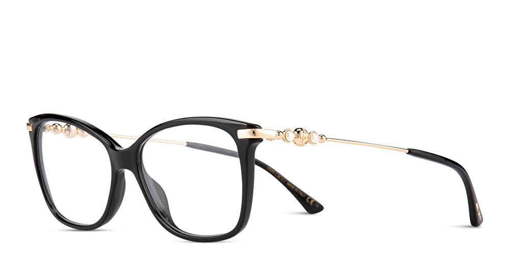 JIMMY CHOO Pearl-Embellished Rectangle Eyeglasses