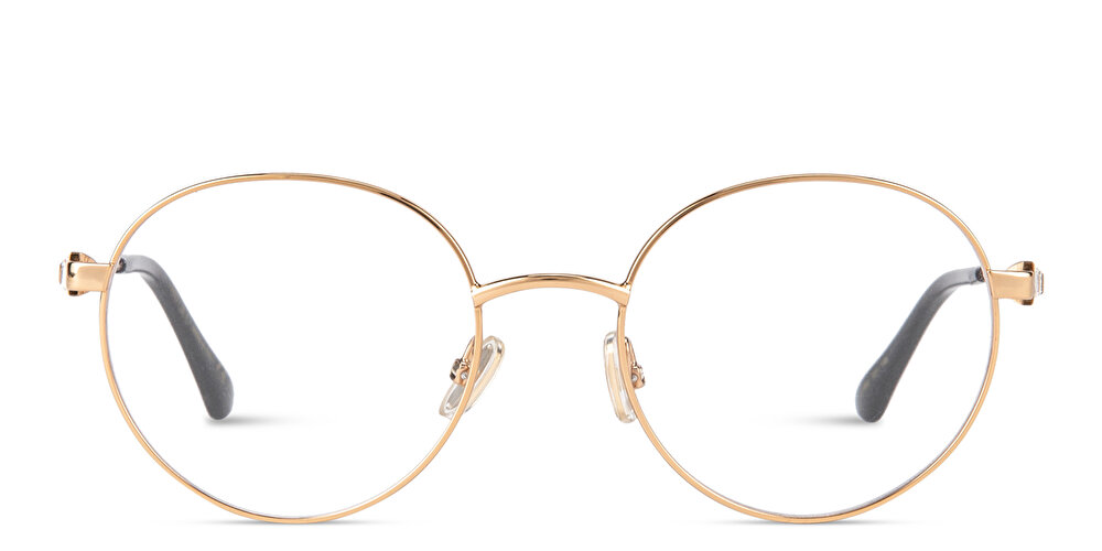 JIMMY CHOO Rhinestone-Embellished Round Eyeglasses