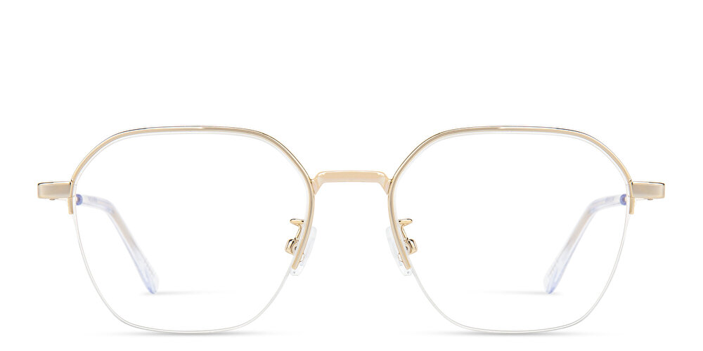 BOTTEGA VENETA Half-Rim Irregular Eyeglasses