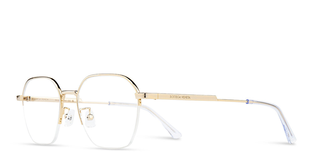 BOTTEGA VENETA Half-Rim Irregular Eyeglasses