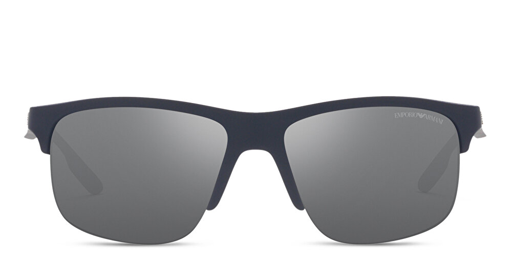 EMPORIO ARMANI Half-Rim Square Sunglasses