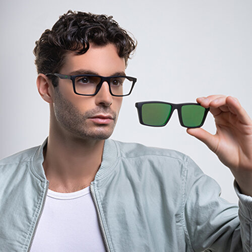 أمبوريو أرماني نظارات طبية بإطار مستطيل واسع