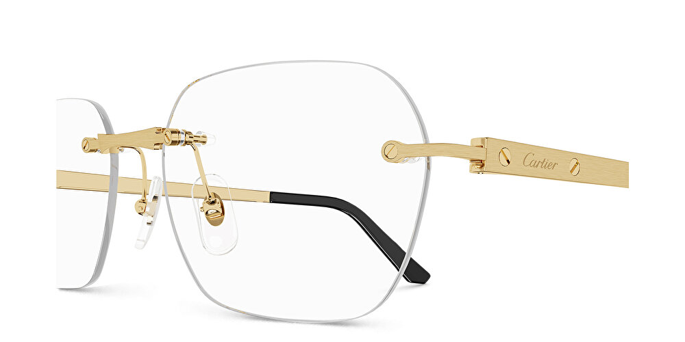Cartier Santos de Cartier Wide Rectangle Eyeglasses