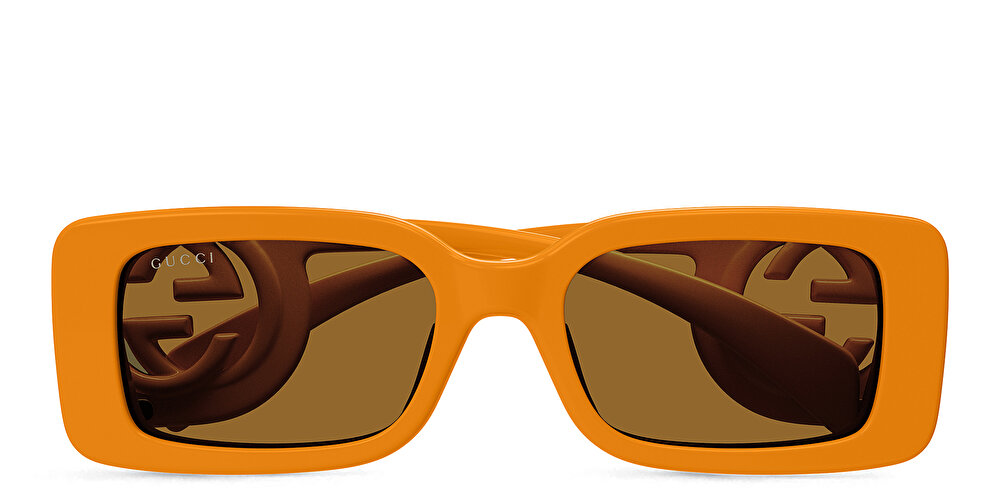غوتشي نظارات شمسية شيز لونج بإطار مستطيل
