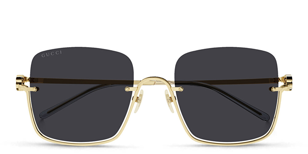 GUCCI Half-Rim Square Sunglasses