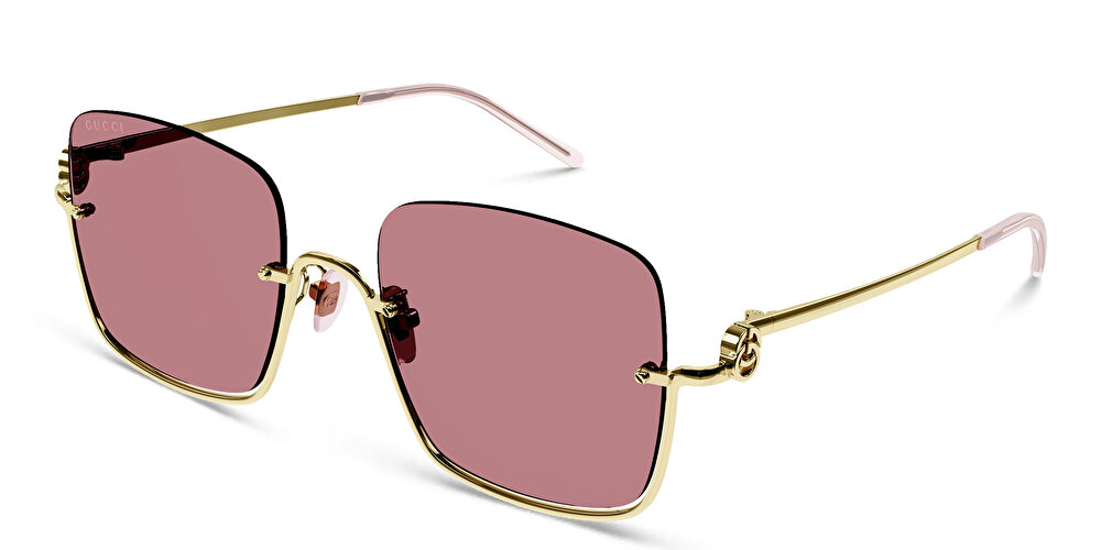 GUCCI Half-Rim Square Sunglasses