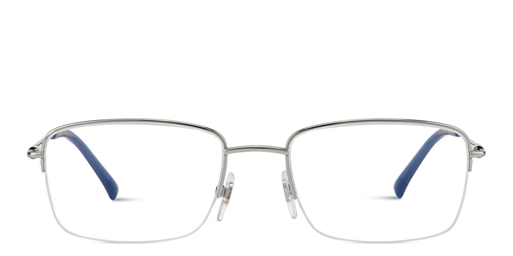 EYE'M FORWARD نظارات طبية مستطيلة بنصف إطار بشعار العلامة