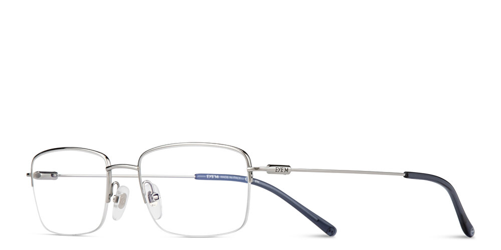 EYE'M FORWARD نظارات طبية مستطيلة بنصف إطار بشعار العلامة