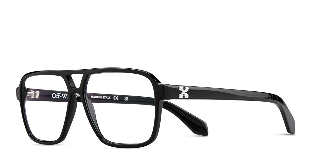أوف وايت نظارات طبية مربّعة واسعة للجنسين بشعار العلامة