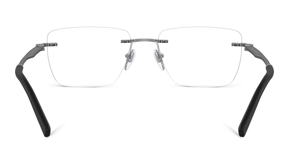 بولغري نظارات طبية مستطيلة واسعة بدون إطار