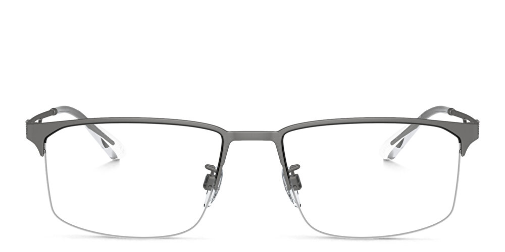 أمبوريو أرماني نظارات طبية مستطيلة واسعة بنصف إطار