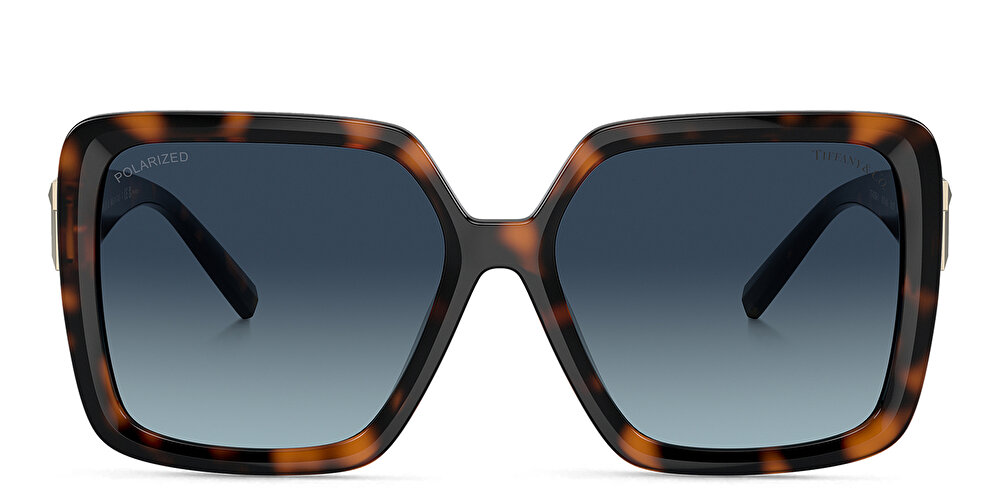 تيفاني أند كومباني نظارات شمسية مربّعة كبيرة بشعار T