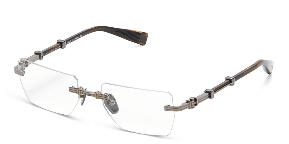 BALMAIN Unisex Rimless Rectangle Eyeglasses 