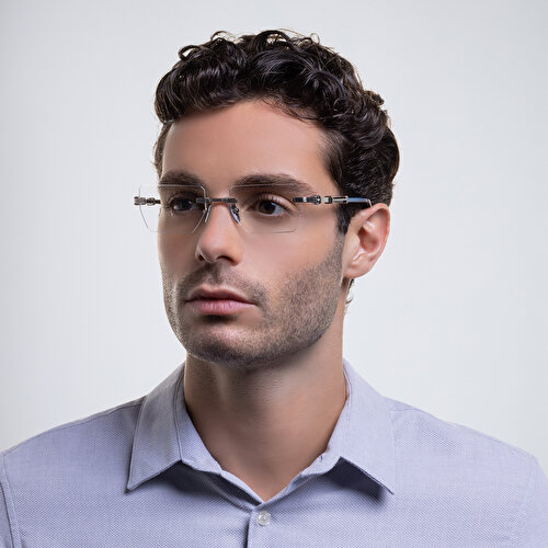 بالمان نظارات طبية مستطيلة للجنسين بدون إطار