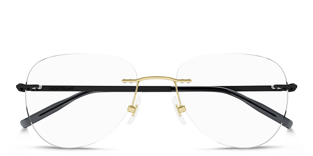 مونت بلانك نظارات طبية أفياتور واسعة العدسات بدون إطار