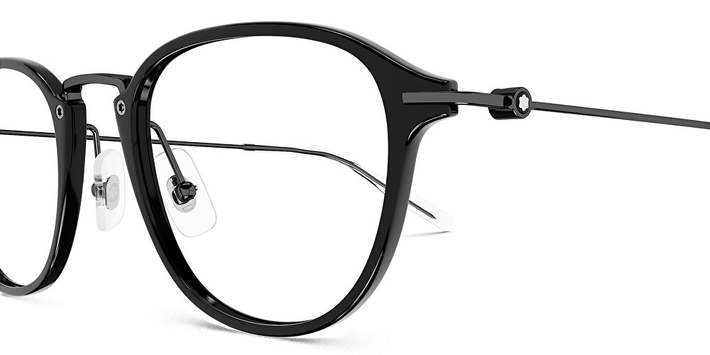 مونت بلانك نظارات طبية دائرية بشعار إكليل ثلجي