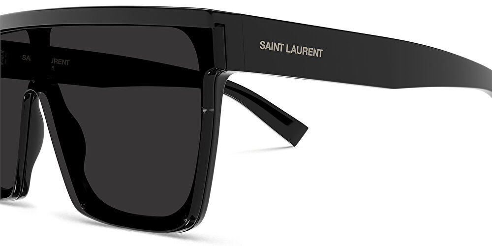 سان لوران نظارات شمسية مستطيلة واسعة بشعار العلامة