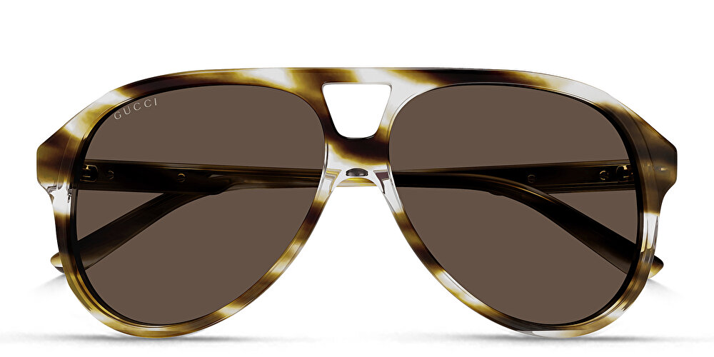 GUCCI Logo Aviator Sunglasses