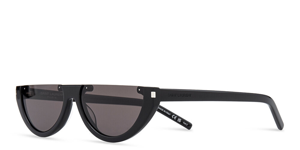 SAINT LAURENT Unisex Half-Rim Cat-Eye Sunglasses
