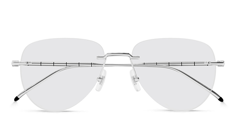 MONTBLANC Rimless Aviator Eyeglasses