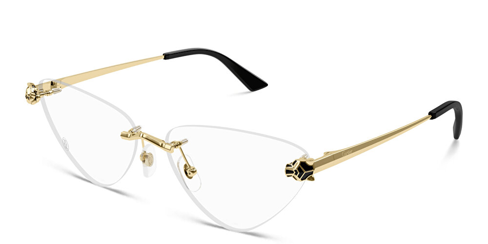 Cartier Panthère de Cartier Rimless Wide Cat-Eye Eyeglasses