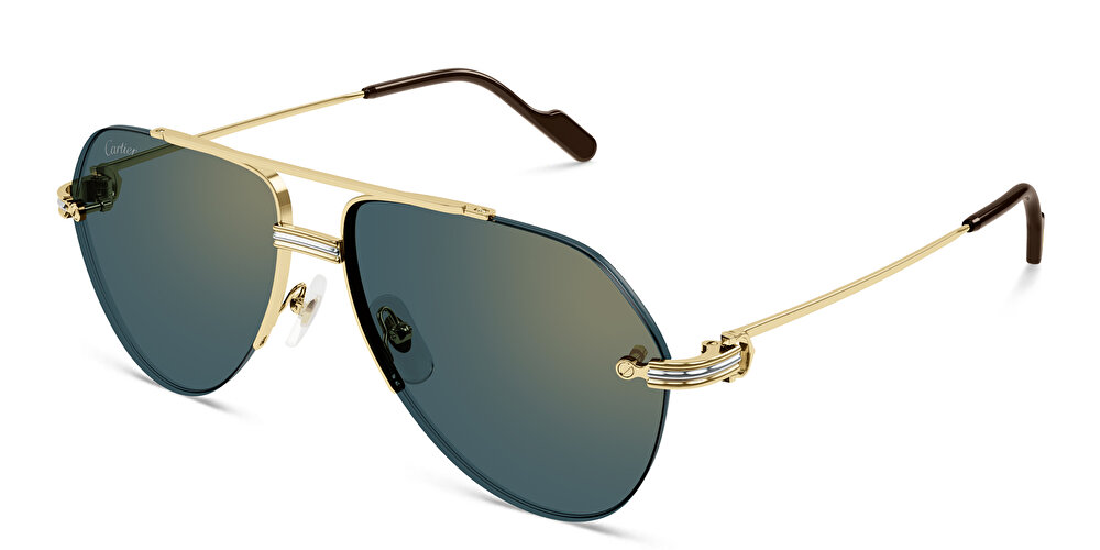 Cartier Première de Cartier Half-Rim Aviator Sunglasses