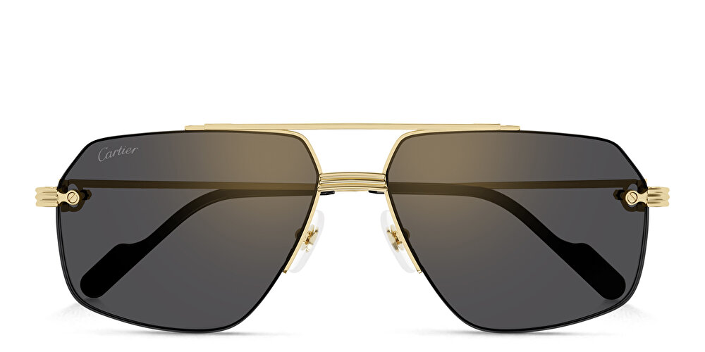 Cartier Première de Cartier Half-Rim Aviator Sunglasses