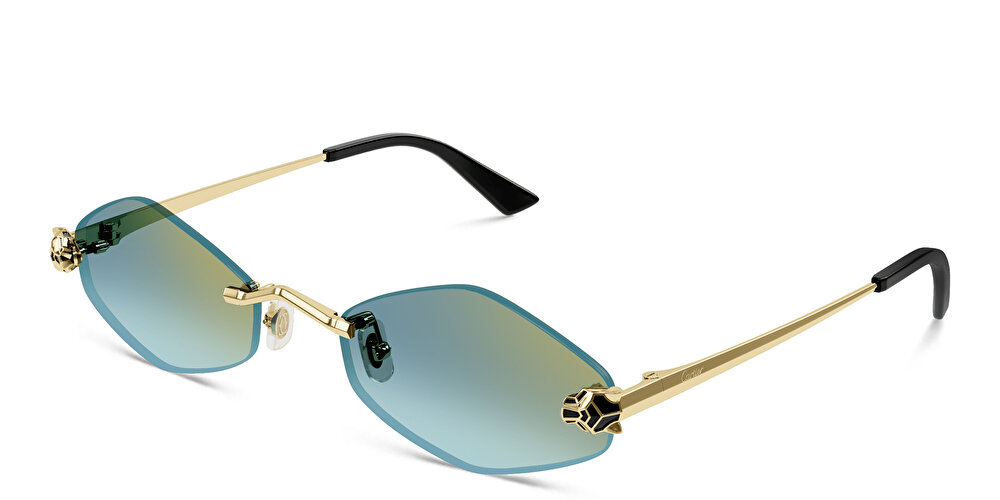 Cartier Panthère de Cartier Rimless Irregular Sunglasses