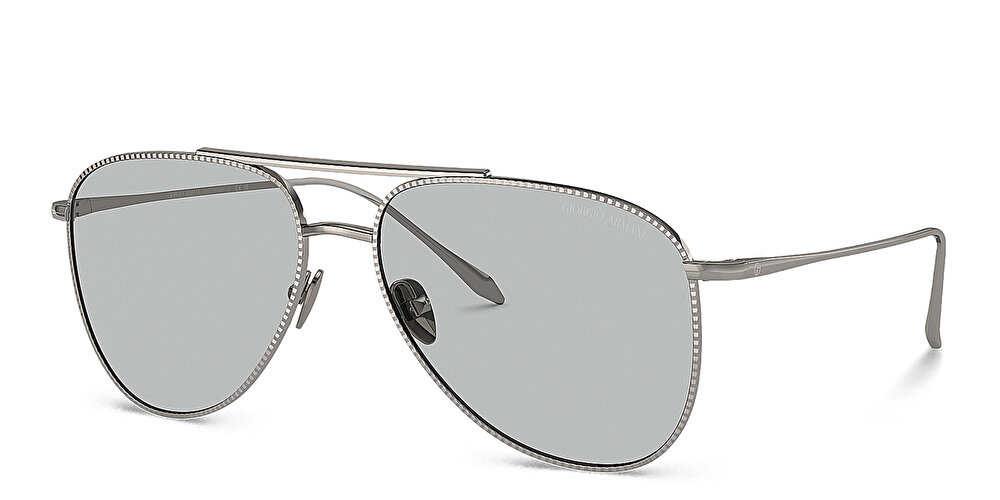 جورجو أرماني نظارات شمسية طراز أفياتور بشعار العلامة
