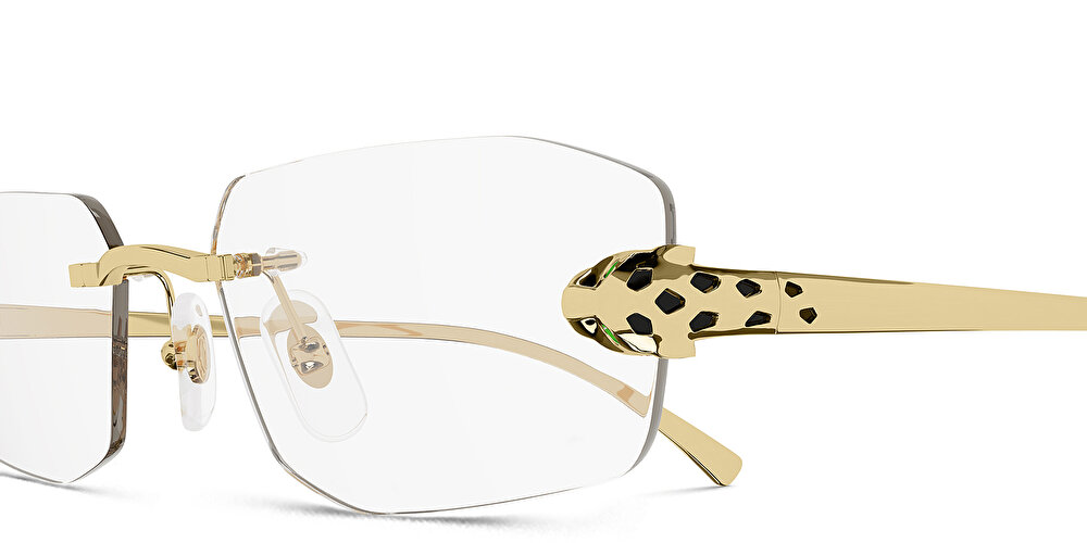 Cartier Panthère de Cartier Unisex Rimless Wide Rectangle Eyeglasses