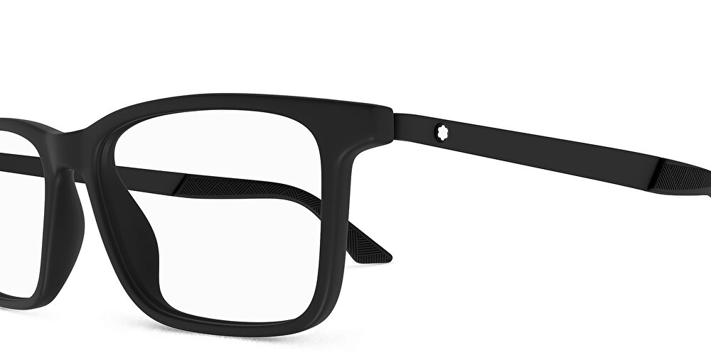 مونت بلانك نظارات طبية مستطيلة واسعة بشعار إكليل ثلجي