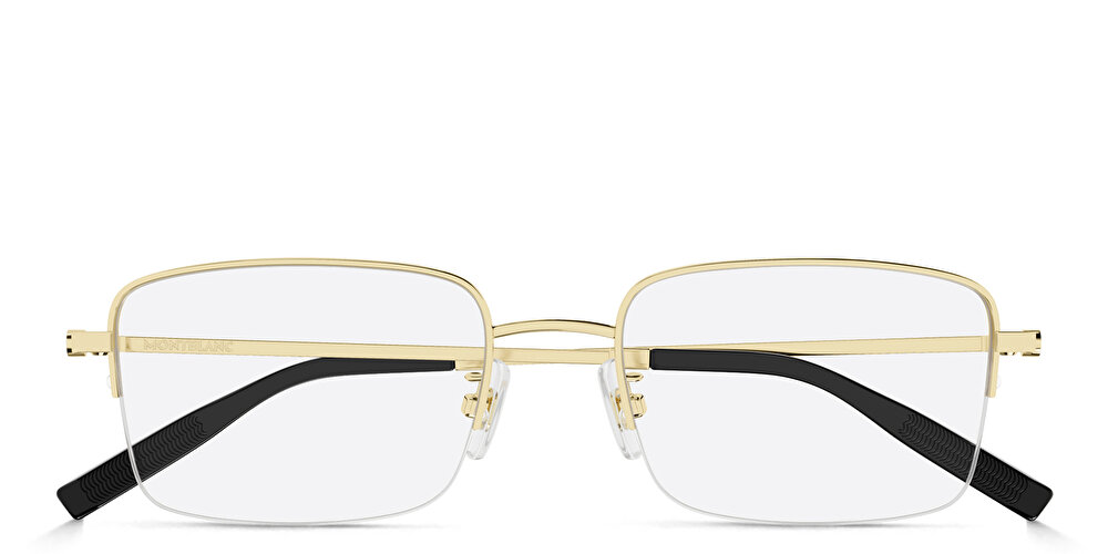 MONTBLANC Snowcap Half-Rim Rectangle Eyeglasses