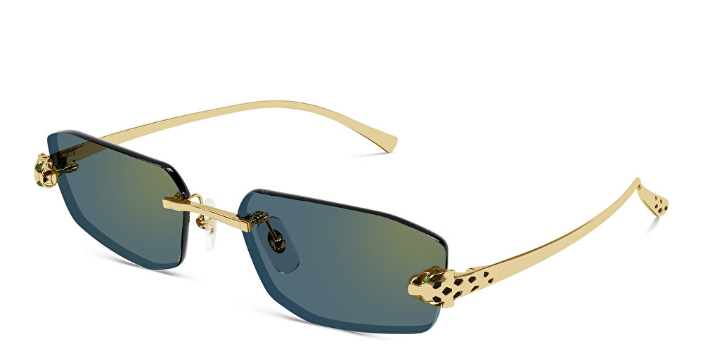 Cartier Panthère de Cartier Unisex Rimless Rectangle Sunglasses