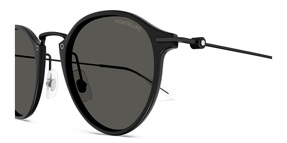 مونت بلانك نظارات شمسية دائرية بشعار إكليل ثلجي
