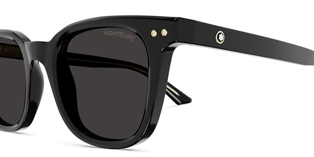 مونت بلانك نظارات شمسية مربّعة بشعار إكليل ثلجي