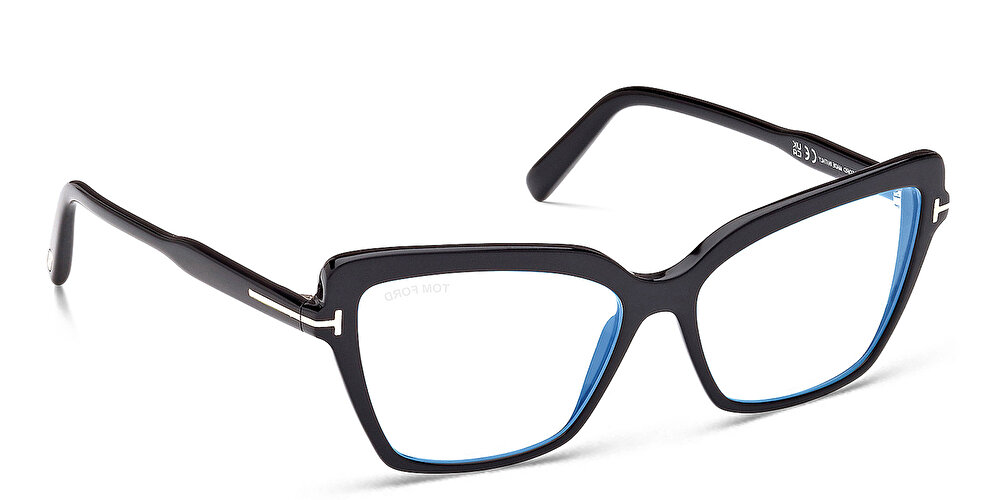 توم فورد نظارات طبية كات آي واسعة بشعار العلامة